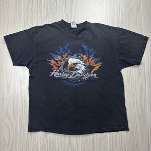 Vintage Harley Davidson Eagle Flames Shirt